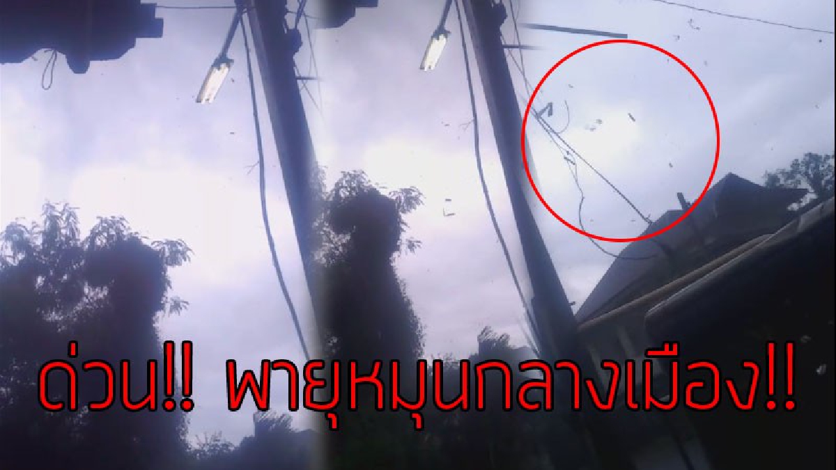 ด่วนเกิดพายุ!! ดูคลิประทึกชัดๆ เกิด "พายุหมุนที่กลางเมืองสุราษฎร์ธานี" หลังคาปลิวว่อนกลางอากาศ บ้านเรือนพังยับ..!! (มีคลิป)