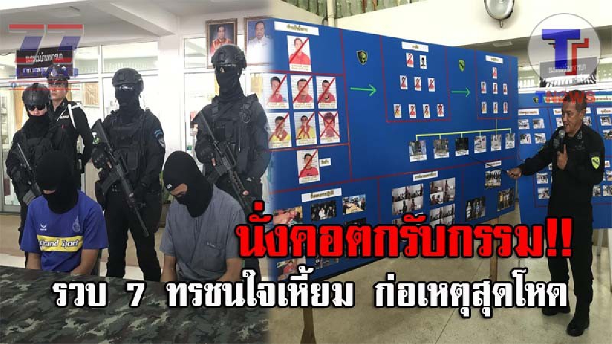 จับขังคุกลืมตายได้เลย..!! เหี้ยมเกินมนุษย์ รวบ 7 โจรใต้สุดโหด หลังสารภาพสิ้นก่อเหตุ 6 คดี ทั้งฆ่าและเผา พร้อมนำ 2 ผู้ต้องหา ออกแถลงขอโทษ!?