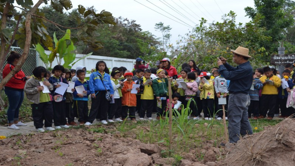 นักเรียนโรงเรียนเทศบาล 1 สว่างวิทยา เสริมสร้างประสบการณ์ชีวิต แลกเปลี่ยนเรียนรู้นอกสถานที่ เพื่อศึกษาศิลปะควบคู่กับหลักเศรษฐกิจพอเพียง