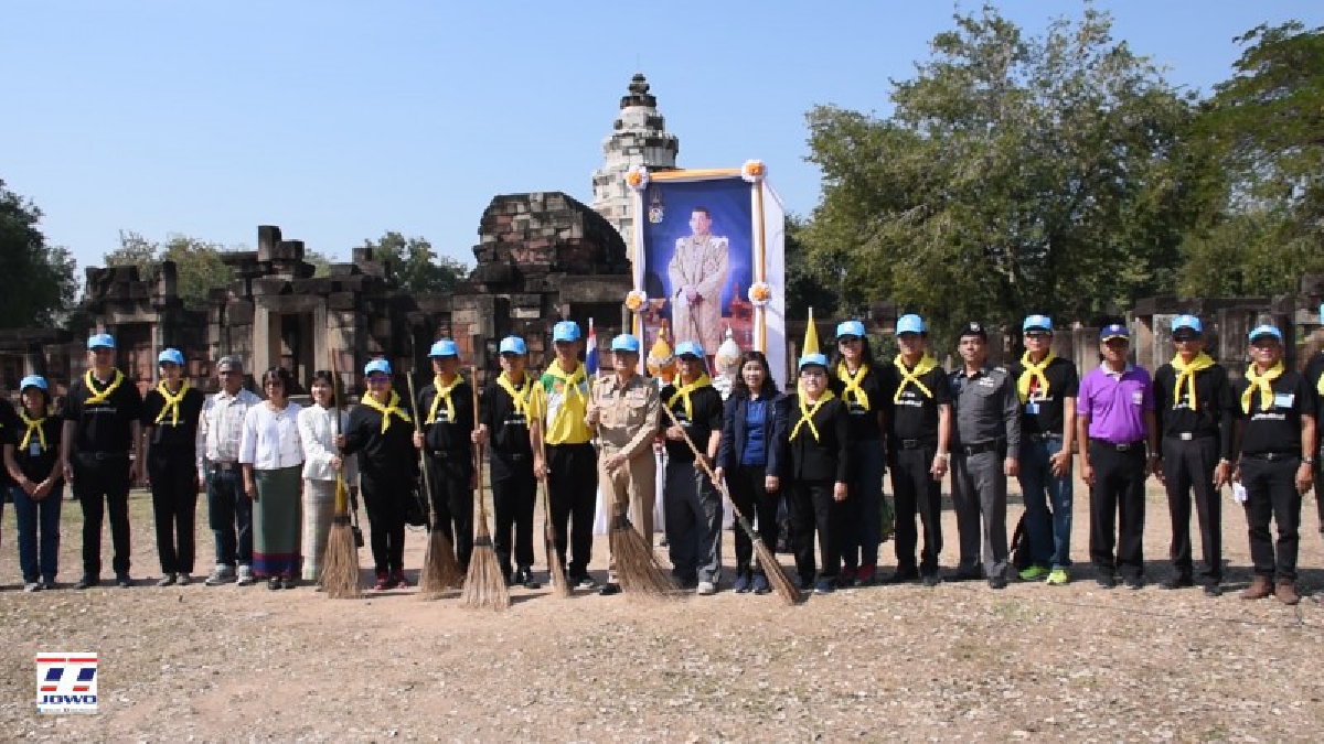 จิตอาสาโคราช..ร่วมใจกันพัฒนาแหล่งท่องเที่ยวโบราณสถานปราสาทหินพนมวัน-อุโมงค์ต้นตาล ตามโครงการจิตอาสา "เราทำความ ดี ด้วยหัวใจ"