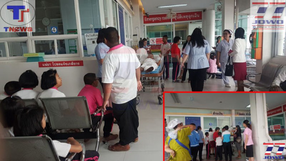 ปวดท้องกันถ้วนหน้า !! นร.ชั้นประถมกว่า 30 คน ถูกหามส่งโรงพยาบาล หลังดื่มนมโรงเรียนแล้วเกิดอาการท้องเสีย (คลิป)