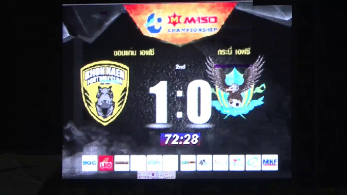 ขอนแก่นเอฟซีเปิดบ้านชนะกระบี่เอฟซีเอ็ม 150 แชมป์เปี้ยนชิพ ( T2 ) ขึ้นนำจ่าฝูงชั่วคราว  (มีคลิป)