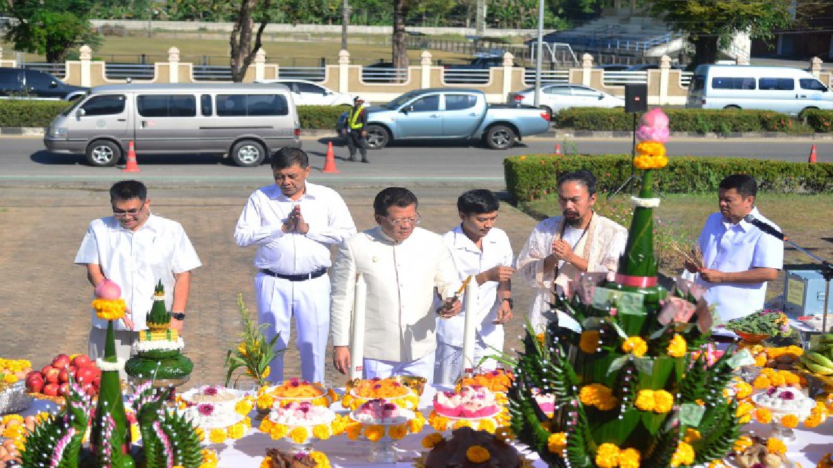 เทศบาลเมืองระนองจัดพิธีบวงสรวงและสมโภชศาลหลักเมืองระนอง