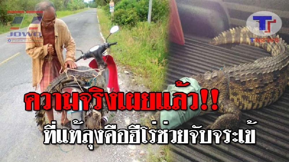 ที่แท้เขาคือฮีโร่..!! เจอแล้ว "ลุงจับจระเข้" หนีไร้ร่องรอย ก่อนความจริงโผล่ เล่าเหตุการณ์ให้ฟังทั้งหมด เผยจะเอาไปส่งตร.เกรงกัดชาวบ้าน (คลิป)