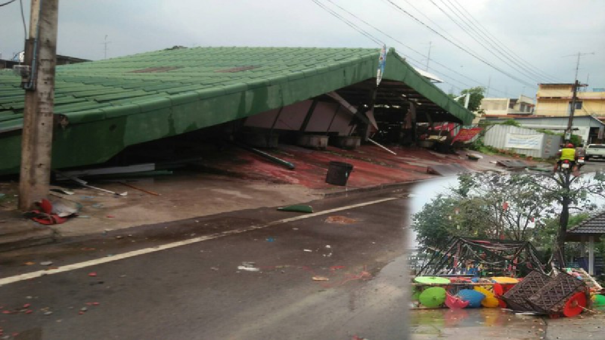 พินาศ ! พายุฝนถล่มเทศบาลเมืองหล่มสัก จ.เพชรบูรณ์ พังราบเป็นวงกว้าง (มีคลิป)