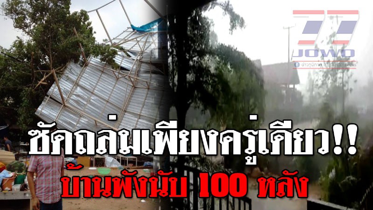 ราบเป็นหน้ากอง ! เปิดคลิปวินาทีพายุซัดถล่ม มาเพียงแค่ 30 นาที ทำบ้านพังกว่า 100 หลัง..!?? (ชมคลิป)