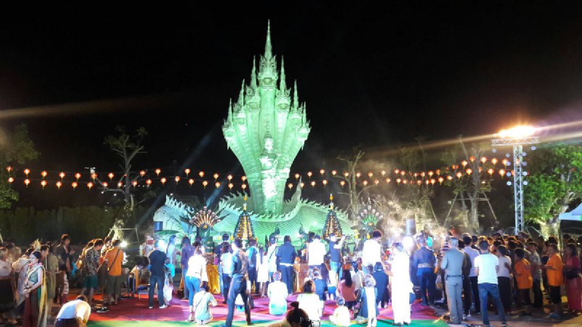 เอเชียพีคหนองคาย...จัดพิธีบวงสรวงสักการะ “เทพเทวานาคาธิบดีศรีสุทโธ” รูปปั้นจำลองปู่ศรีสุทโธนาคราชที่ใหญ่ที่สุดของจังหวัดหนองคาย (ชมคลิป)