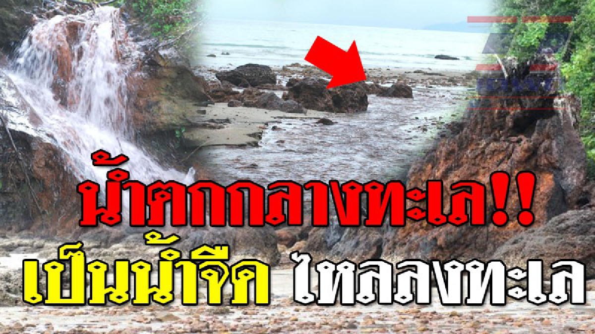 คนทั้งประเทศต้องไม่รู้!! น้ำตก "โต๊ะเซะ" อยู่กลางเกาะห้อมล้อมด้วยทะเลที่เดียวในประเทศไทย โคตรอึ้งน้ำที่ไหลออกจากน้ำตกเป็น "น้ำจืด 100%"