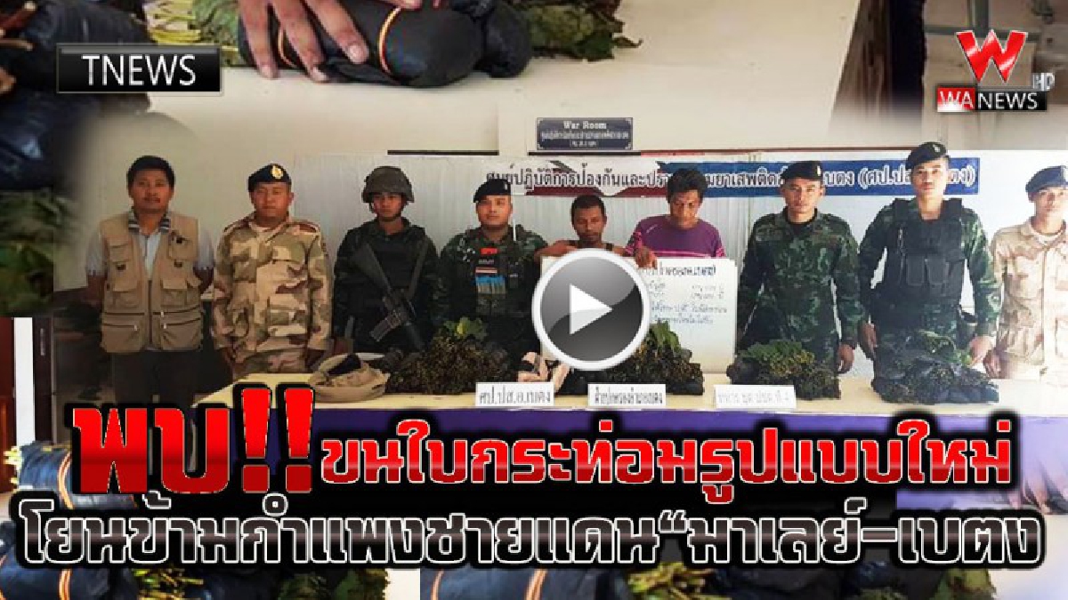 เบตงพบกลยุทธ์ข้นใบกระท่อมรูปแบบใหม่ โยนข้ามกำแพงมาฝั่งไทย ถูกจับได้คากำแพง เมื่อเข้าไทยจะได้ราคาสูงหลายเท่าตัวจาก400ขายได้800 บาท/กก. (คลิป)