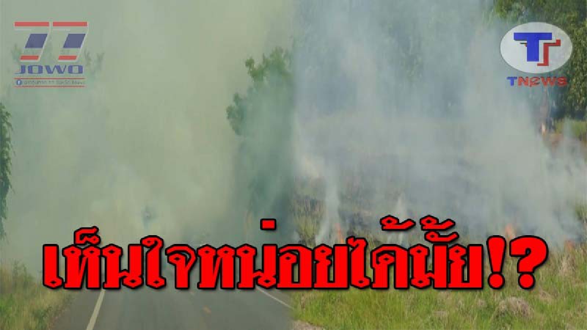 ทุกข์ของผู้ใช้รถใช้ถนน..!! ควันปกคลุมหนาแน่น คลุ้งทั่วถนน ทำให้ขับรถผ่านไปมาลำบาก วอนชาวนาช่วยเห็นใจ!? (ชมคลิป)
