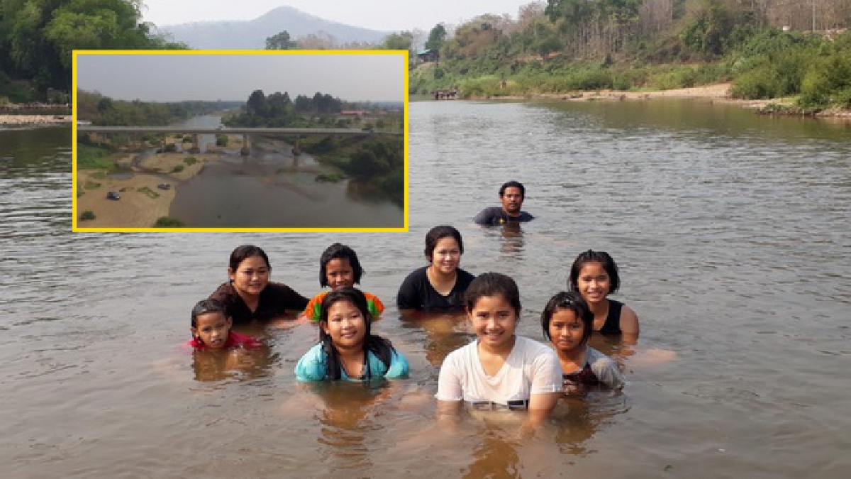 สนุกกันน่าดู! ชาวศรีสัชนาลัยแห่เล่นน้ำคลายร้อนกลางแม่น้ำยม “น้ำตื้น-ใสแจ๋ว-เห็นฝูงปลา” (คลิป)