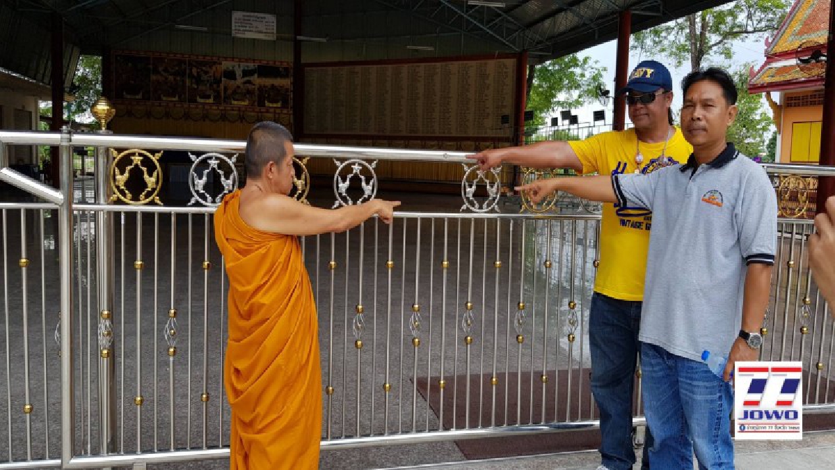 แค่นี้ก็เอา ! โจรใจบาป ขโมยสแตนเลส ลายกนกหงษ์ ที่ใช้ตกแต่งทำรั้ว บริเวณศาลา ธรรมะสังเวช วัดมาบตาพุด เมืองระยอง (มีคลิป)