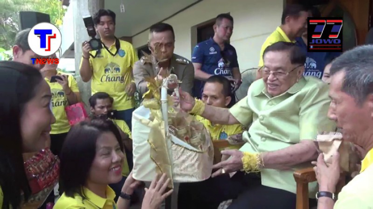 บุรีรัมย์ ! จัดใหญ่..วันเกิดปู่ชัย 90 ปี อดีต รมต. สส. พากันตบเท้าเข้าอวยพรคับคั่ง พร้อมกับพิธีเซ่นเทพปะกำช้างตามความเชื่อโบราณ..!?? (คลิป)