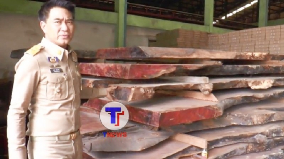 เจ้าหน้าที่ถึงกับผงะ หลังนำกำลังเข้าตรวจสอบโรงงานหินเจียร พบไม้หวงห้ามจำนวนมากซุกโกดังในโรงงาน มูลค่านับร้อยล้านบาท (คลิป)