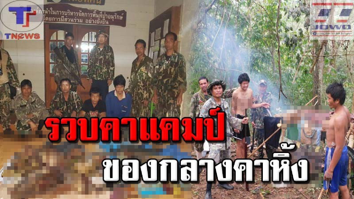 มีเจ้าสัวเป็นไอดอล !! รวบ 3 พรานหนุ่มเหิม ตั้งแคมป์ล่าสัตว์ป่า เปิบเมนูเด็ด "หมูป่า-ลิงลมรมควัน" งานนี้ไม่ต้องรอตรวจ DNA ให้เสียเวลา (คลิป)