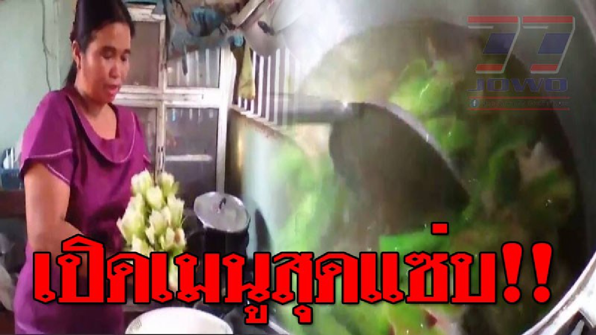 เมนูเด็ดอร่อยจนอยากให้ลอง!! ผักดอกตะบองเพชรจิ้มน้ำพริกป่นจิ้งหรีดแซ่บอีหลี ถูกปากถูกใจ (คลิป)