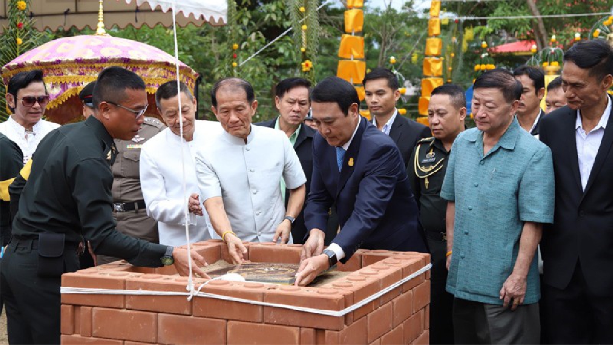 อดีตเลขา คสช.วางศิลาฤกษ์สร้างอุโบสถวัดโบสถ์ชนะมาร