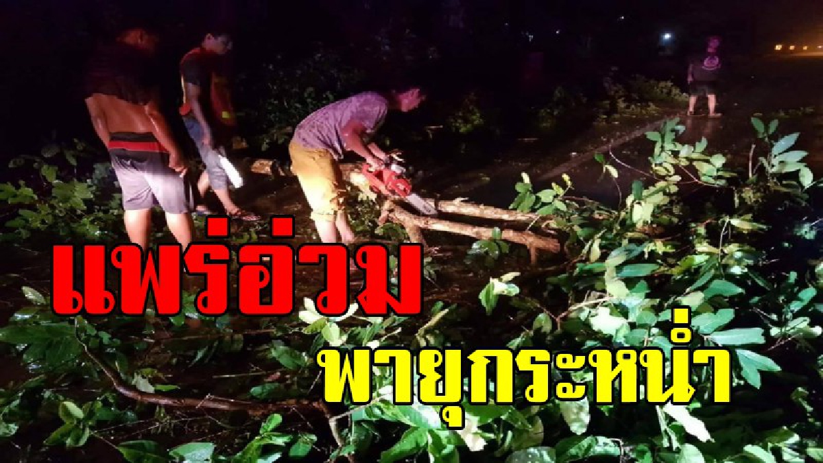 พายุฤดูร้อนกระหน่ำแพร่ !!! หลายอำเภอได้รับผลกระทบ ต้นไม้ต้นหักล้มขวางถนนเร่งสำรวจความเสียหายด่วน