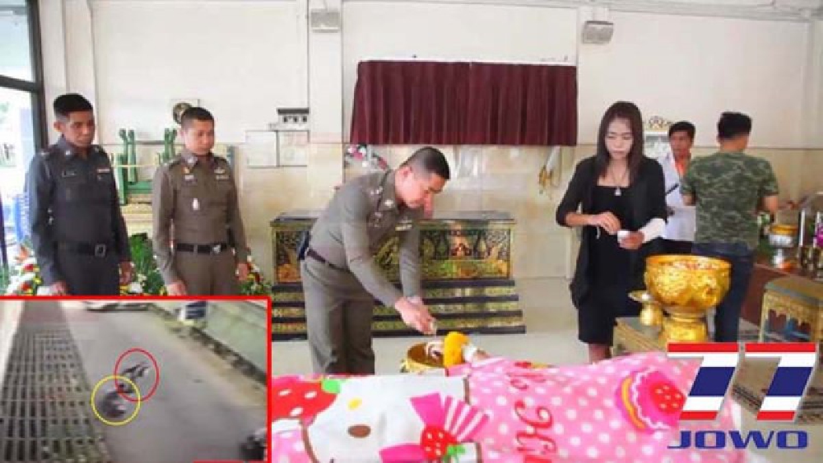 โศกเศร้า !! บรรยากาศรดน้ำศพเหยื่ออาสาถีบรถคว่ำ  ผกก.สำโรงเหนือ นำข้าราชการร่วมงาน