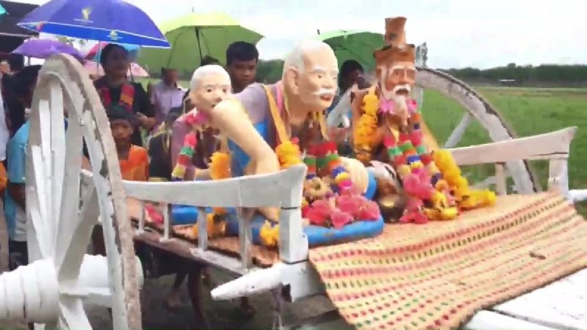 ชุมชนชาวกูยกว่า 6 หมู่บ้าน ร่วมประกอบพิธีกรรมศักดิ์สิทธิ์ &ldquo;แซนยะจู๊ฮ&rdquo; เพื่อทำการเสี่ยงทายขอฟ้า-ขอฝน สร้างความมั่นใจก่อนลงทำนา (ชมคลิป)