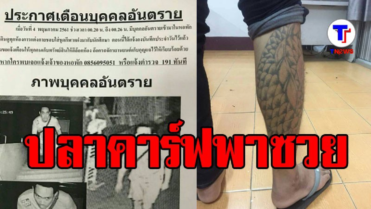 ปลาคาร์ฟพาซวย!! จับโจรย่องลักของหอพัก ม.ราชภัฏเลย สารภาพหาเงินซื้อยาบ้า (มีคลิป)