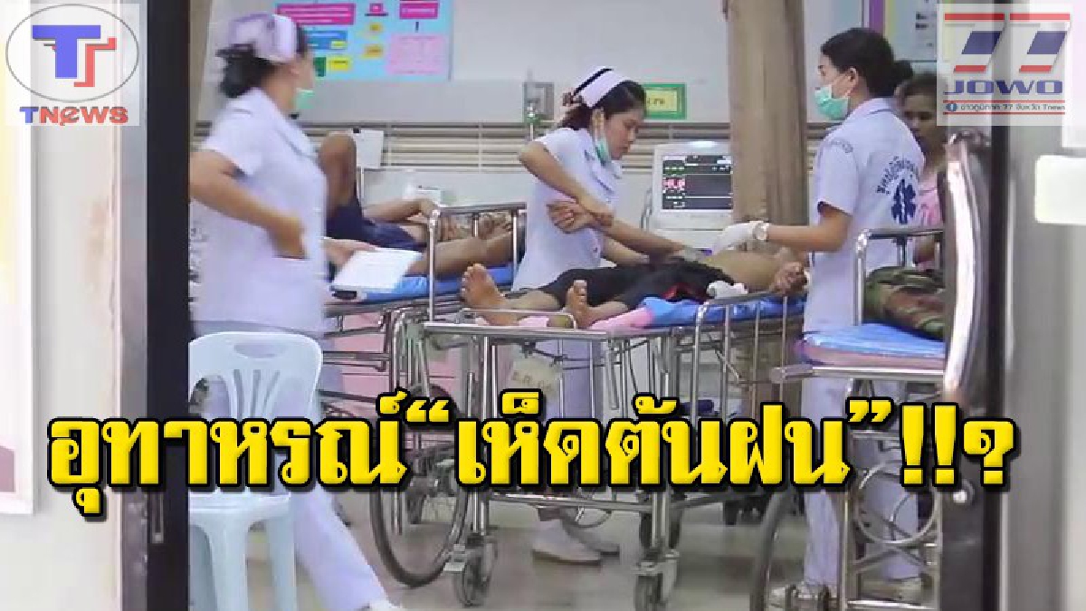 อันตรายถึงชีวิต !! "เห็ดต้นฝน" แผลงฤทธิ์แรง..หาม 3 หนุ่ม ส่ง ร.พ.ด่วน หลังกินเห็ดพิษไม่ทราบสายพันธุ์ ก่อนเกิดแพ้รุนแรง..หวิดถึงตาย (คลิป)