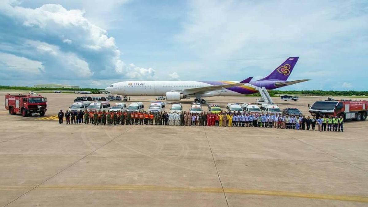 สมจริง !! สนามบินอู่ตะเภาซ้อมแผน อากาศยานเกิดเหตุฉุกเฉิน เพิ่มความชำนาญในการปฏิบัติ