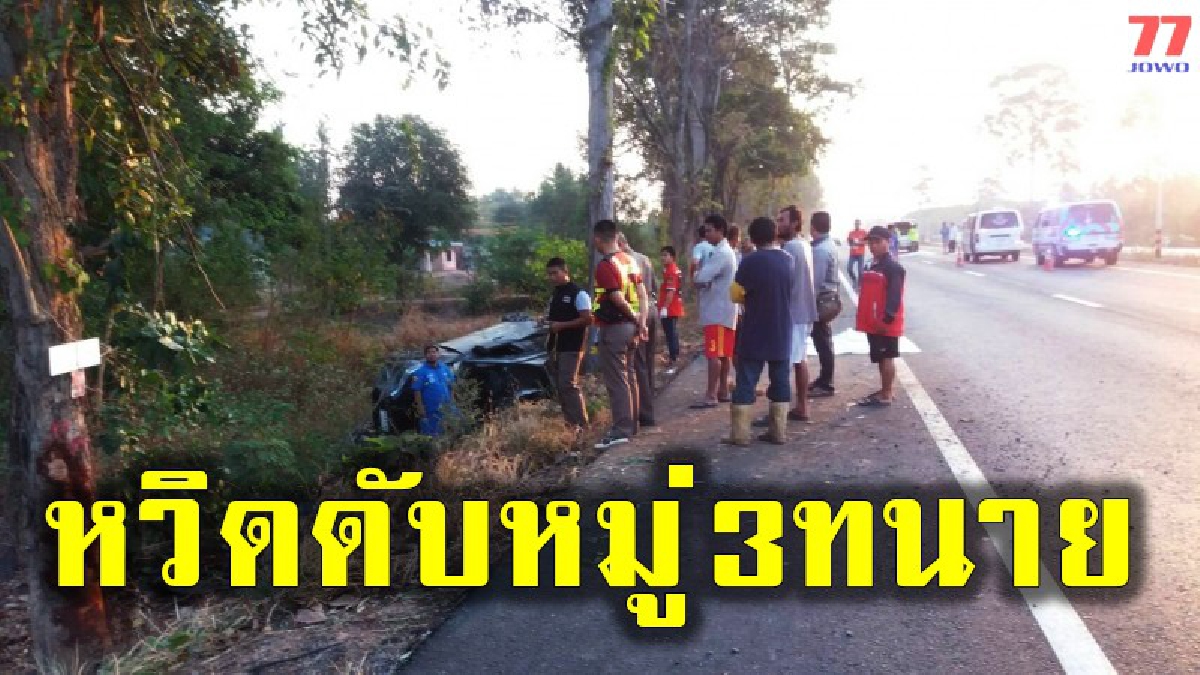 3 ทนายความ รีบไป จ.อุบล เกิดพลัดตกชนต้นไม้ ดับ 2 เจ็บ 1