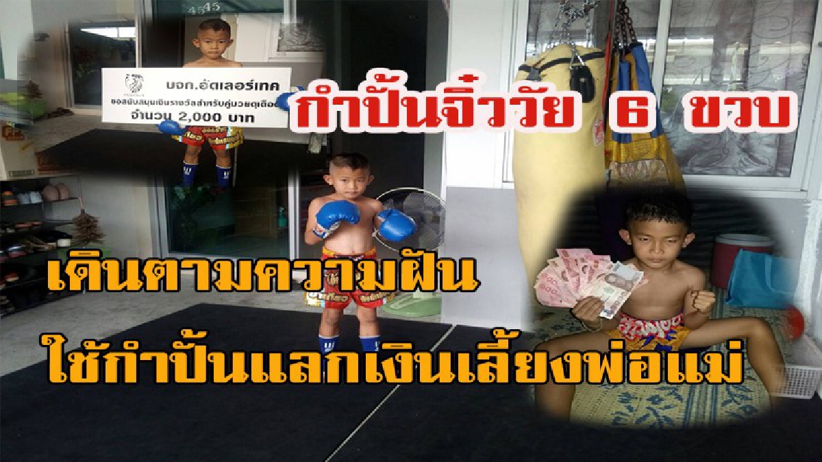 กำปั้นจิ๋ว!!! หนูน้อยวัย 6 ขวบ เดินตามรอยพ่อใช้กำปั้นชกมวยแลกเงินเลี้ยงพ่อแม่ ผ่านเวทีชกมวยมาแล้วอย่างโชกโชน