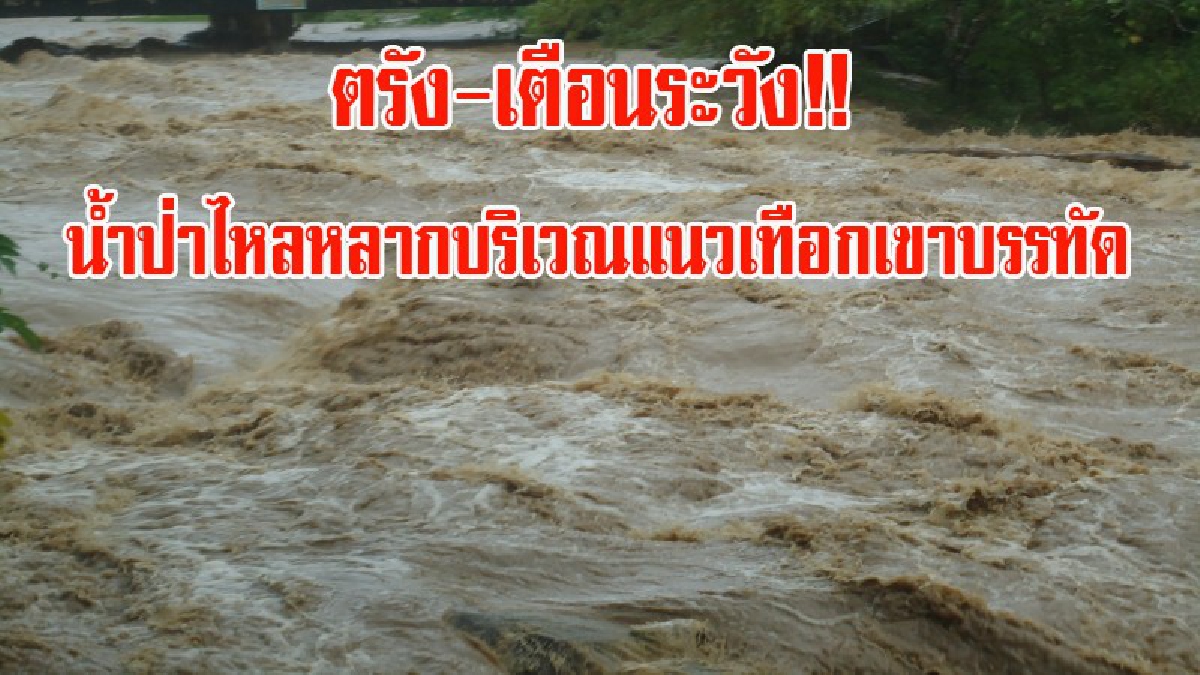 เตือนระวัง!! หลังฝนตกหนักกว่า 3ชม. ส่งผลให้เกิดน้ำป่าไหลหลากบริเวณแนวเทือกเขาบรรทัด น้ำตกกระช่องและน้ำตกพ่าน จนท.เตรียมพร้อมเฝ้าระวัง 24ชม.
