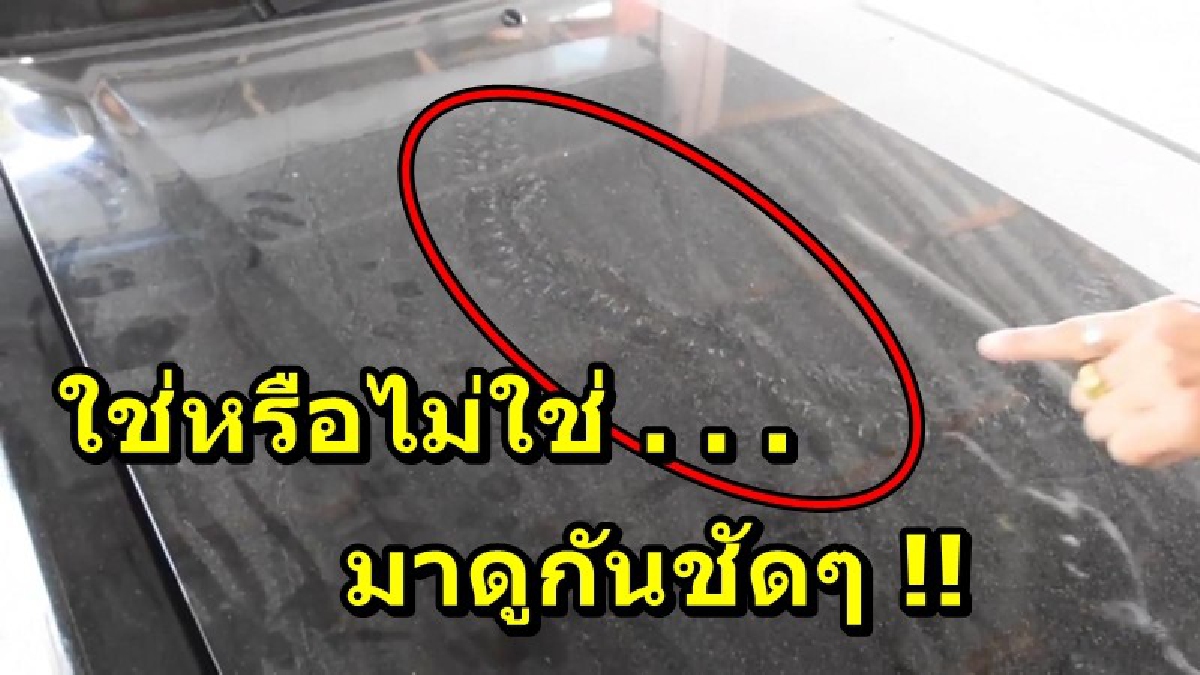 มาดูกันชัดๆ!! พบรอยยาวๆหยึกหยัก คล้ายรอยพญานาคเลื้อยบนกระโปรงรถ ชาวบ้านแตกตื่นรีบมาส่องเลขทะเบียน (คลิป)