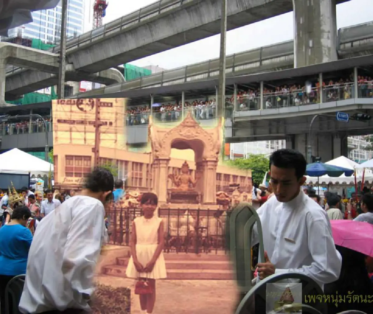 เปิด14ภาพ เมื่อมีผู้นำเงาอดีตมาซ้อนภาพปัจจุบันของ กรุงเทพมหานคร เลอค่าหาชมยากจริงๆ (ชมภาพ)