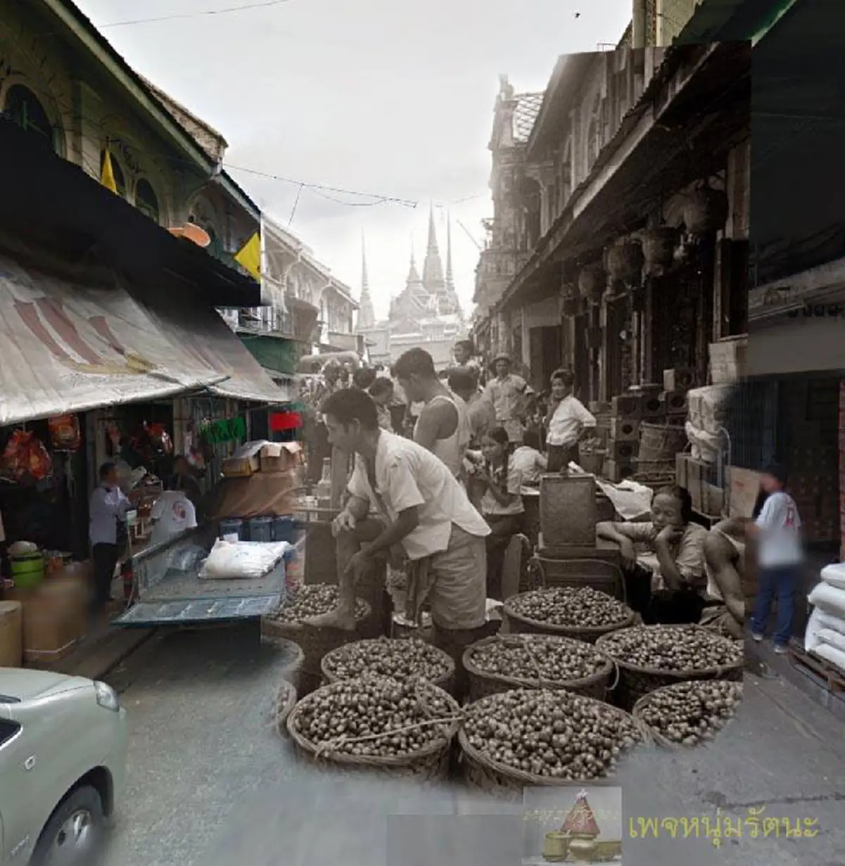 เปิด14ภาพ เมื่อมีผู้นำเงาอดีตมาซ้อนภาพปัจจุบันของ กรุงเทพมหานคร เลอค่าหาชมยากจริงๆ (ชมภาพ)