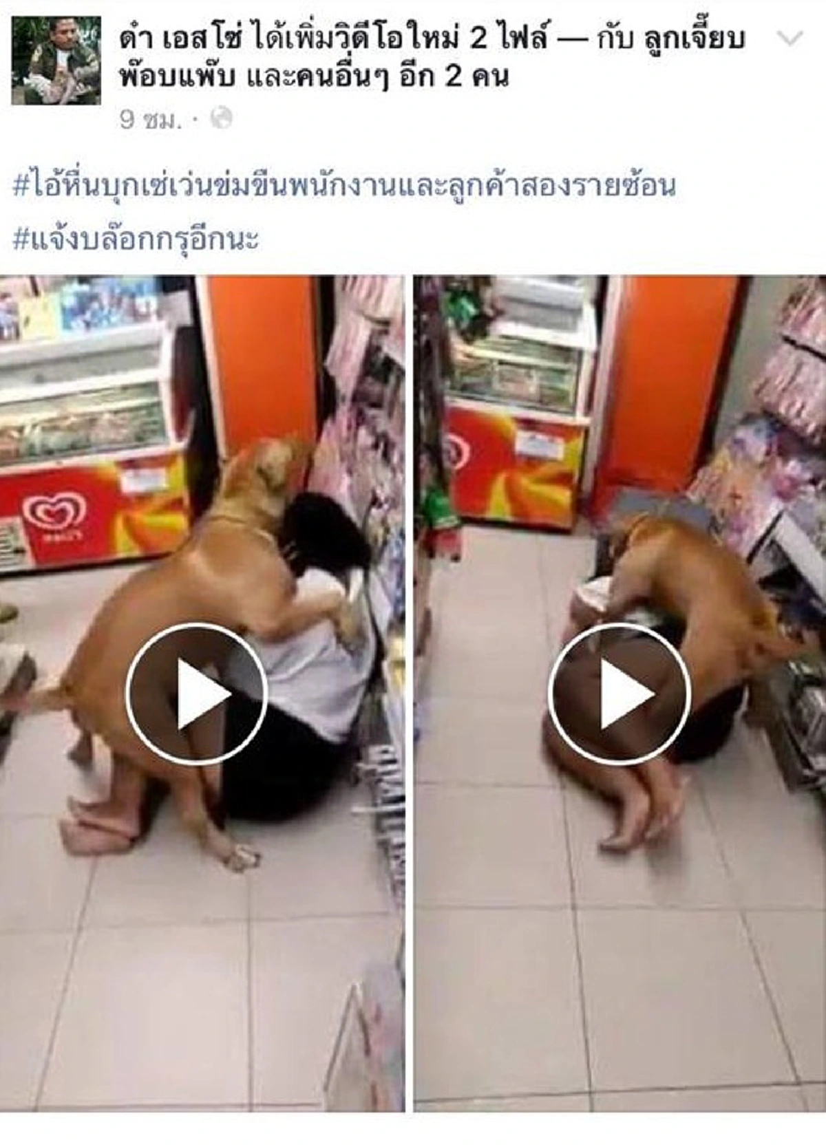 ขำหนักมาก!! เมื่อ"เจ้าตูบหื่น" ทำท่าทะลึ่งกับสาวพนง.กลางร้านสะดวกซื้อ บอกเลยหวาดเสียว?(มีคลิป)