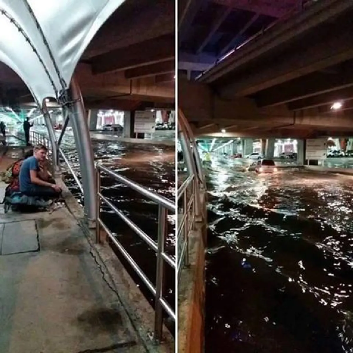  ฝรั่งมึนตึ๊บ!!!น้ำท่วมสุวรรณภูมิ...นี่ไอ อยู่สนามบิน หรือ อยู่ในคลอง ??