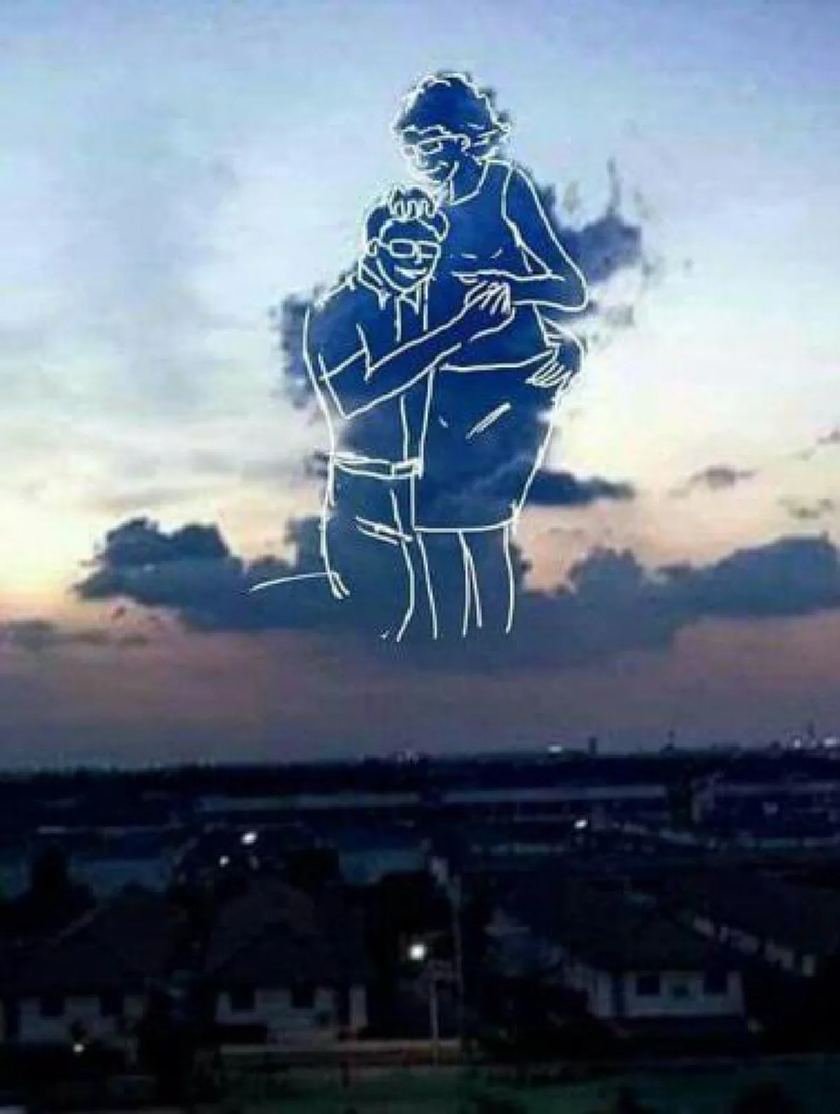 เผยภาพลายเส้น จากปรากฏการณ์บนท้องฟ้า สู่จินตนาการที่ทำเอาน้ำตาคลอ สมเด็จย่ามารับพ่อหลวง ร.9