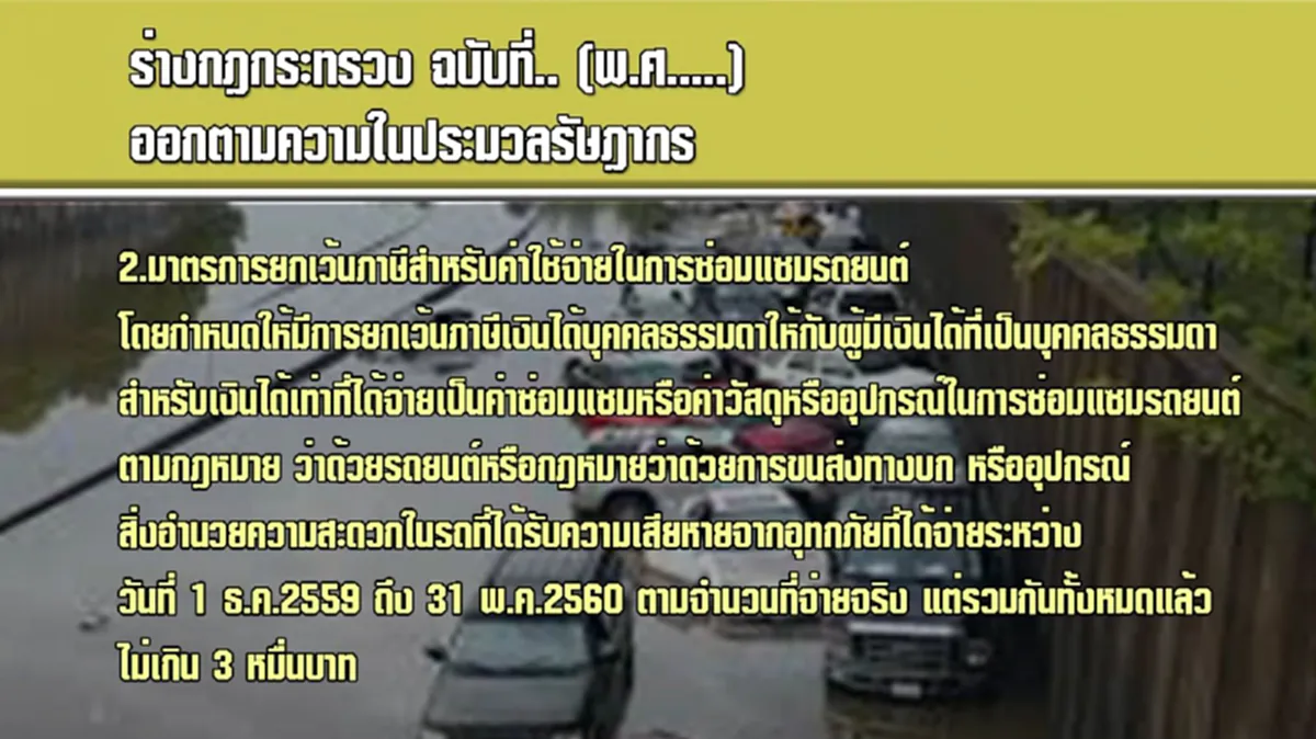 รีบเลย!!! ครม.เคาะแล้วผลประโยชน์ลดภาษี น้ำท่วมใต้  มีอะไรบ้างมาดูกัน (รายละเอียด)