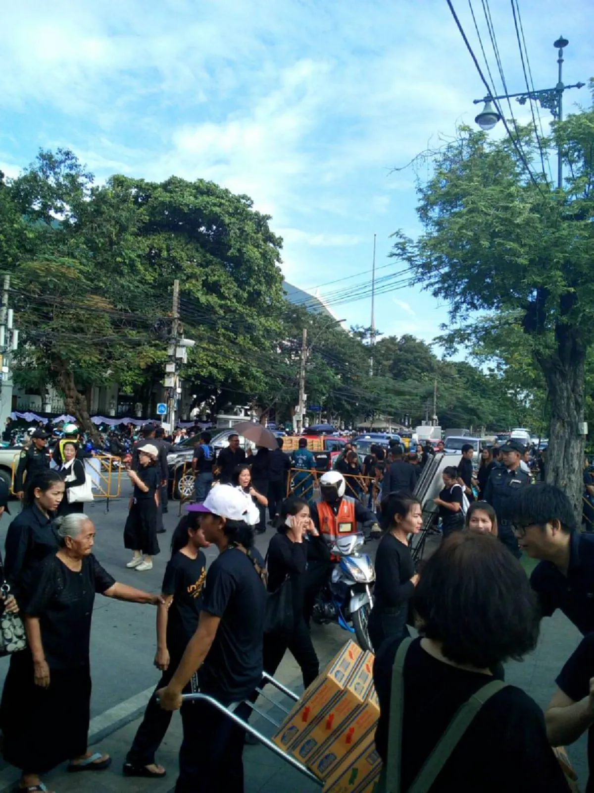 ทั่วโลกต้องประจักษ์ !!! คนไทย ใจหนึ่งเดียวกัน หลั่งไหลถวายอาลัย  ร้องเพลงสรรเสริญ แน่นรอบสนามหลวง (มีภาพ)
