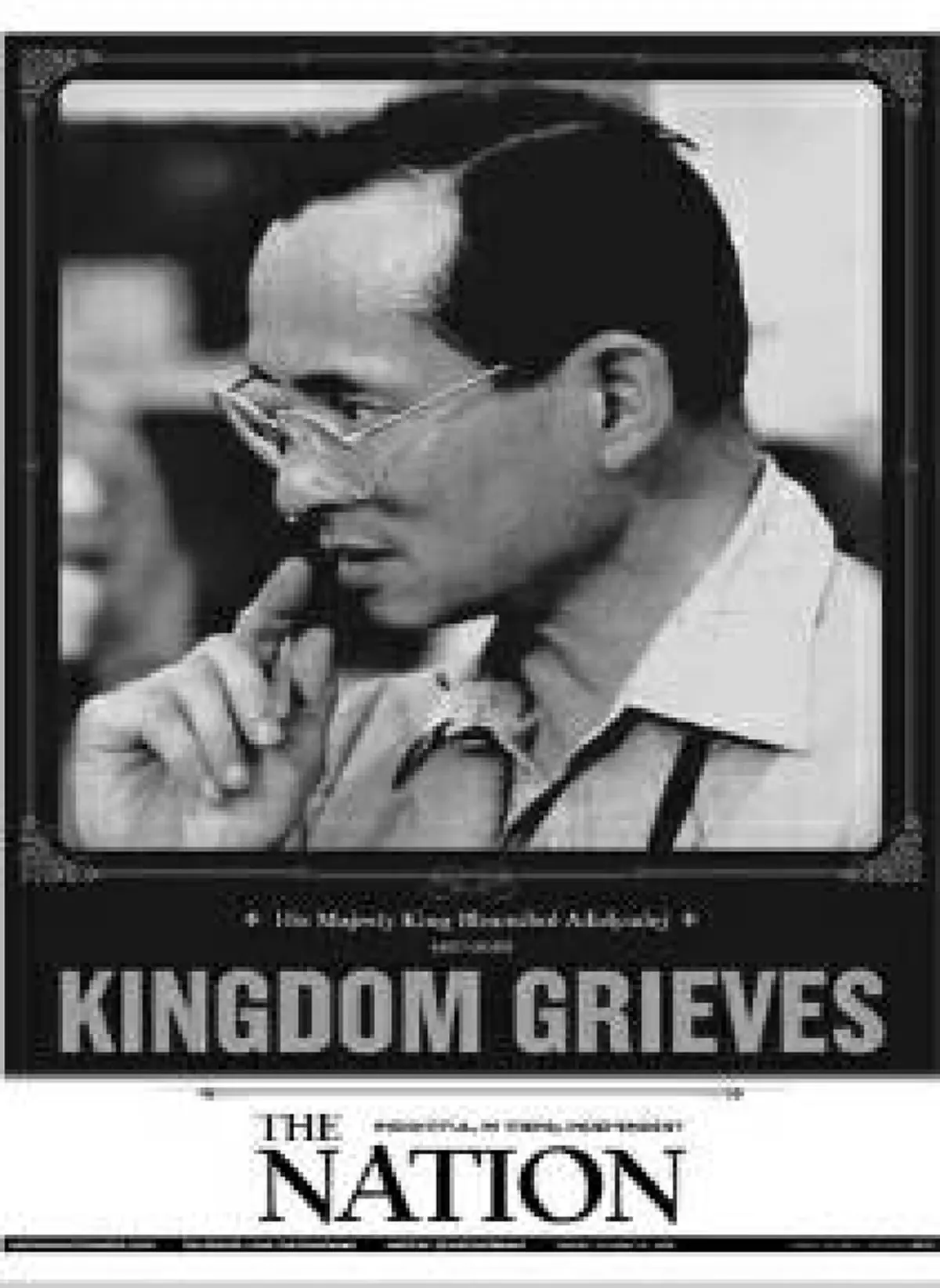 หนังสือพิมพ์ไทย พร้อมใจพิมพ์ปก ไว้อาลัย พระเจ้าอยู่หัวในพระบรมโกศ รัชกาลที่ 9