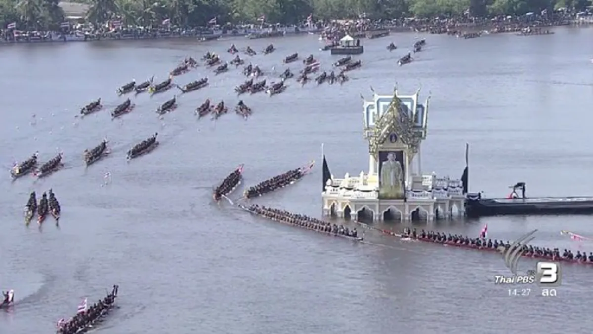 ภาพประวัติศาสตร์!!! "เรือยาวร่วมใจถวายพ่อหลวง" ณ อ่างเก็บน้ำเขาเต่าอันเนื่องมาจากพระราชดำริ จาก 402 สนามทั่วเมืองไทย