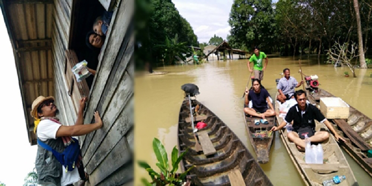 บ้านของพ่อ-โรงเรียนของหนู!!! ชะอวดถูกตัดขาด ชาวบ้านขาดยาอาหารน้ำตุด นาคอนลงเรือนำถุงยังชีพไปให้ พบภาพสะเทือนใจ บ้าน-โรงเรียนจมบาดาล