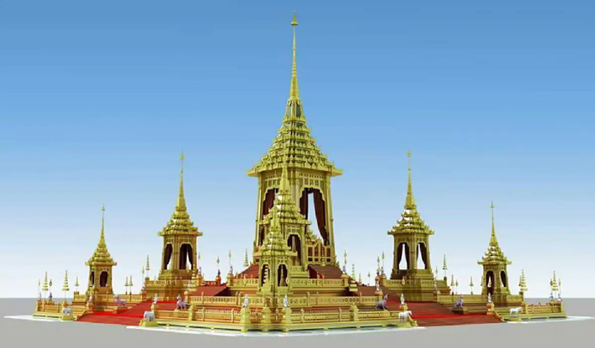 งดงาม !! ชมภาพ 3 มิติ "พระเมรุมาศ" โดยสำนักสถาปัตยกรรม กรมศิลปากร ขณะการจัดทำหนังสือที่ระลึกเตรียมพิมพ์ 5 ล้านเล่มแจกงานถวายพระเพลิงพระบรมศพ