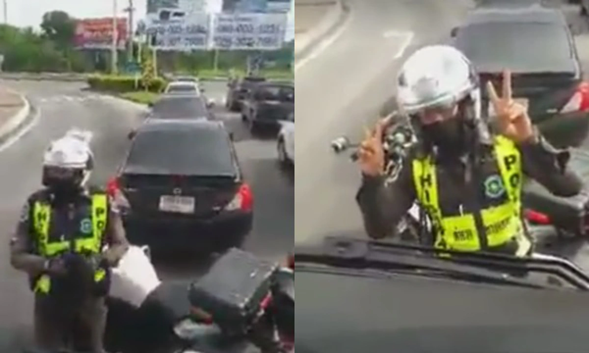 งงเลยทีนี้!? คลิปรถบรรทุกเจอตำรวจโบก-เขียนใบสั่ง แต่พอหันมาเจอกล้องเท่านั้นแหละ ชาวเน็ตบอกเฮ้ย...แบบนี้ก็ได้หรอ!!! (ชมคลิป)