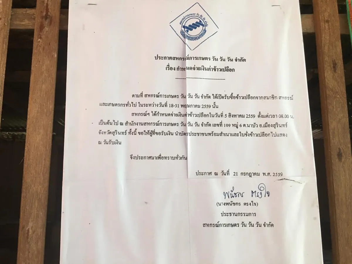 เดือดร้อนหนัก!! ชาวนาสุรินทร์โวย ขายข้าวเปลือกให้สหกรณ์ ยังไม่ได้เงินสักบาท เลื่อนแล้วเลื่อนอีก เสียหายรวมกว่า20ล้าน!!