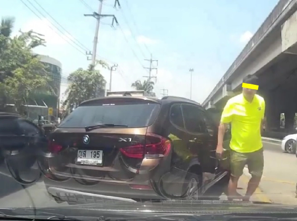 หนุ่มซิ่งBMWปาดหน้าโผล่พบตร.สารภาพทำผิด-รับข้อหา (คลิป)