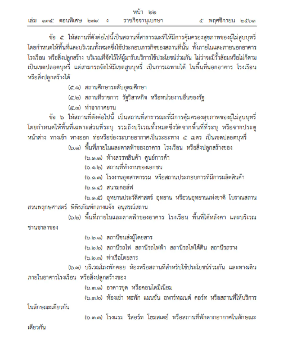 กฎหมายประกาศ! สถานที่สาธารณะ “ห้ามสูบบุหรี่” ฝ่าฝืนโดน!