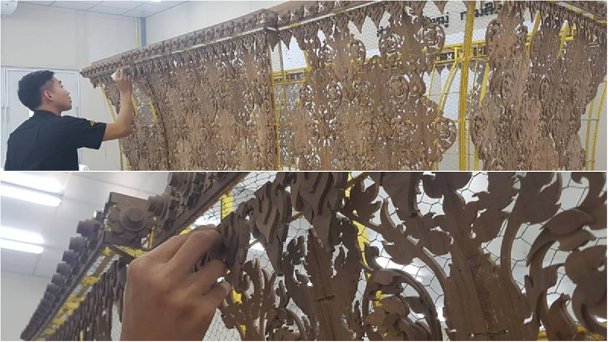 กรมศิลปากรแถงข่าว"ความคืบหน้าภาพการจัดสร้างพระเมรุมาศ สิ่งปลูกสร้างประกอบและการบูรณปฏิสังขรณ์ราชรถ" แล้วเสร็จกว่า 43%