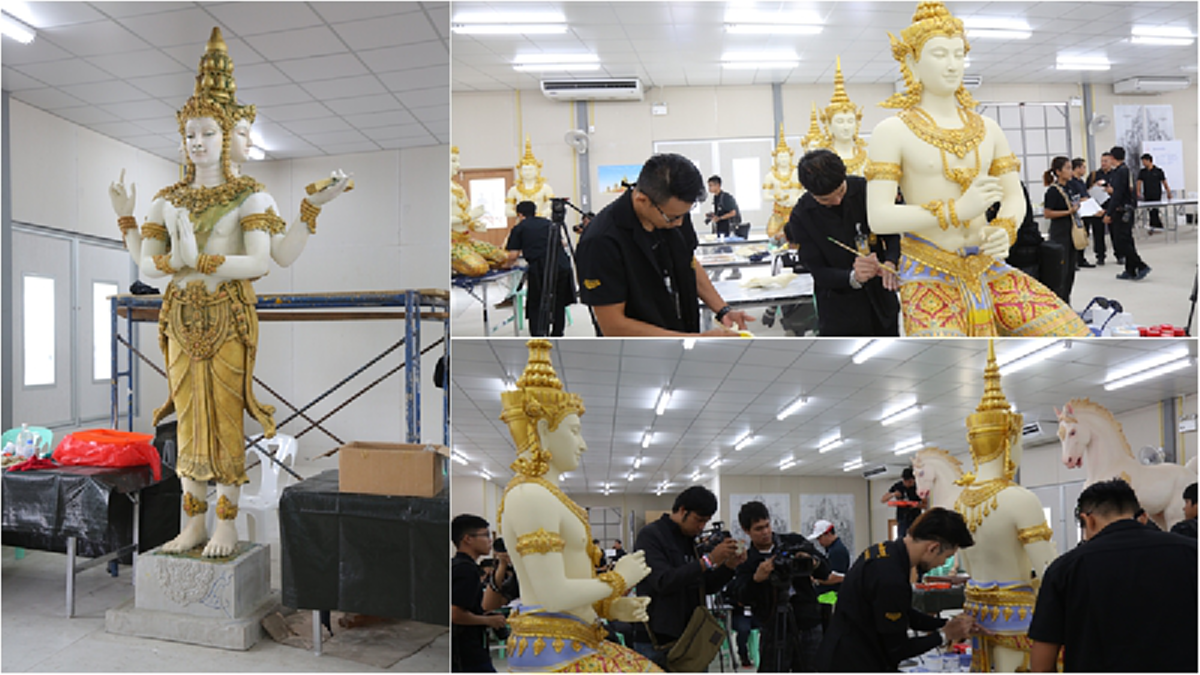 กรมศิลปากรแจ้ง!!! ความคืบหน้าพระเมรุมาศฯแล้วเสร็จกว่า ๔๓ % พร้อมเพิ่มเติมประติมากรรมประดับฯอีก ๒ ชิ้น คือ พระพิฆเนศ และสุนัขทรงเลี้ยงโจโฉ