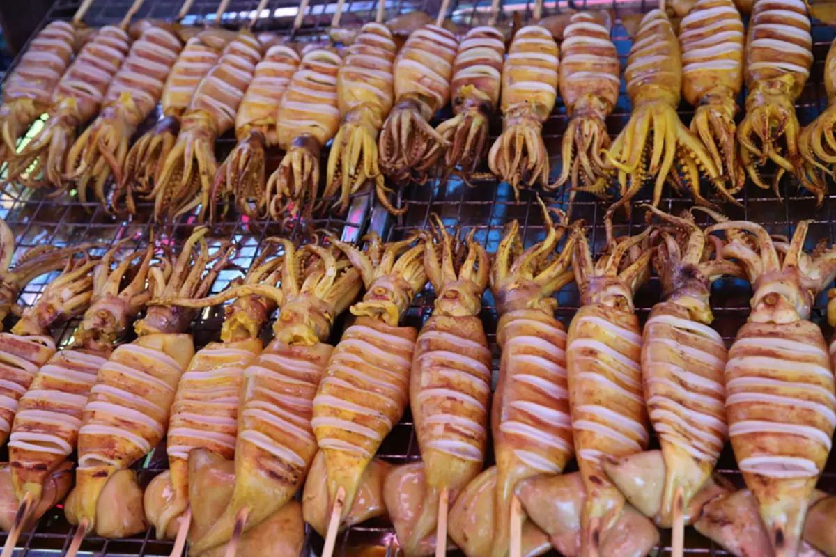 ปลาหมึกย่าง