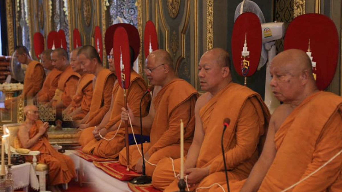 ด้วยเมตตาพระบารมี! สมเด็จพระสังฆราชอัมพร ทรงเป็นประธานพุทธาภิเษกพระพุทธวชิโรภาสศาสดา พระพุทธรูปประจำสำนักงบประมาณ